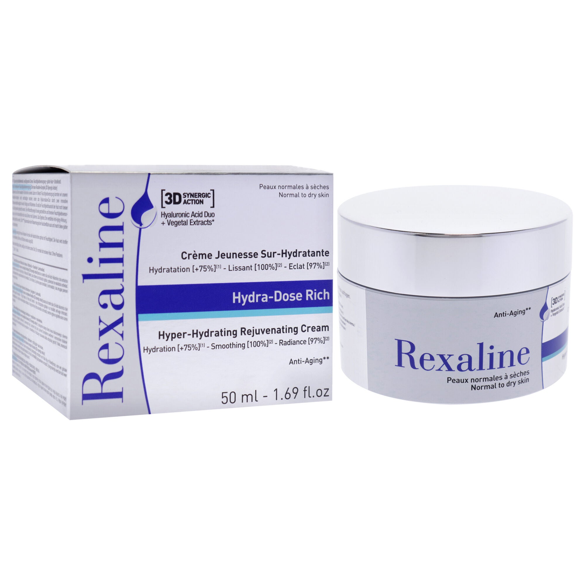 Hydra-Dose Hyper-Hydrating Anti-Wrinkle Rich Cream by Rexaline for Women - 1.69 oz Cream, See Description, alternate image number 2