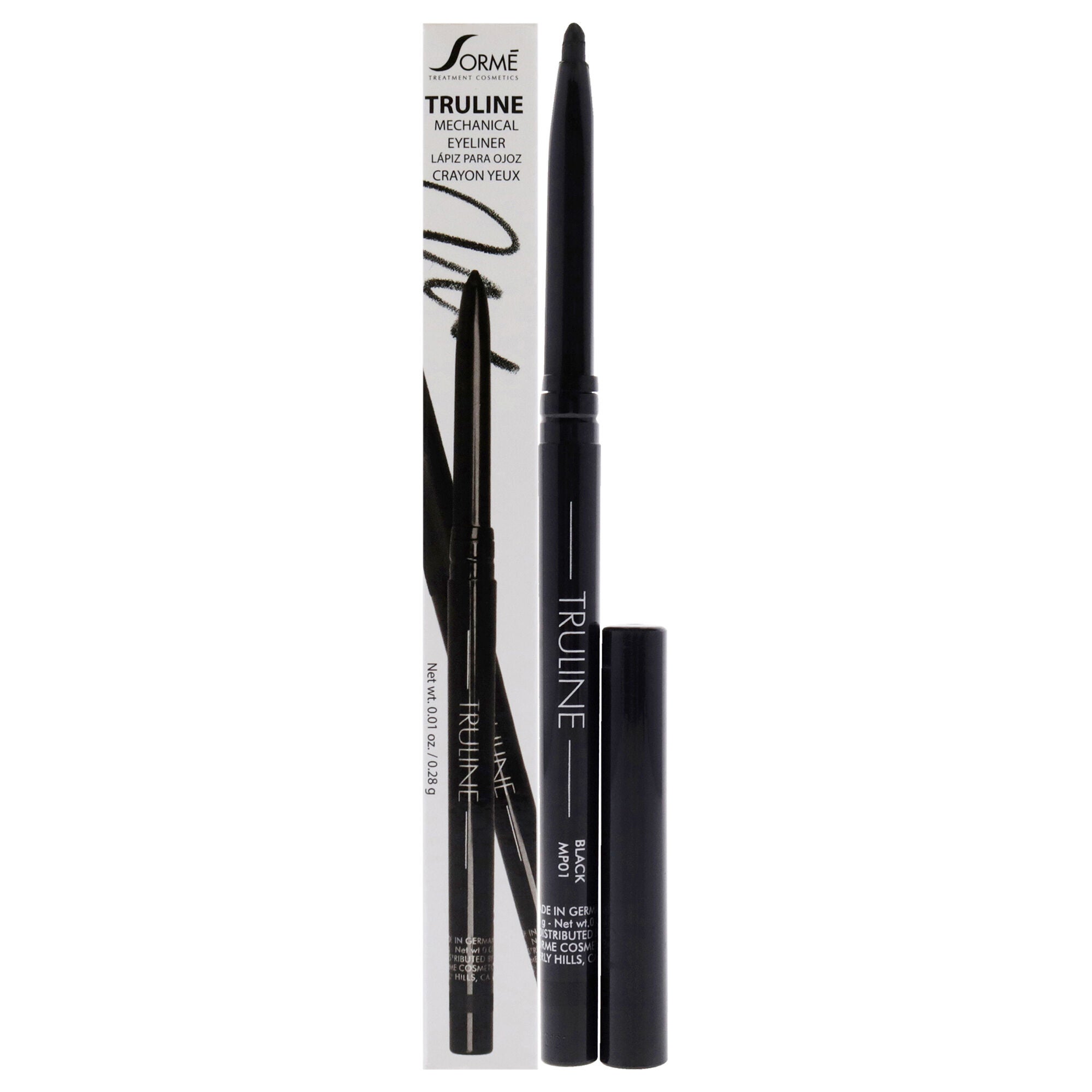 Truline Mechanical Eye Pencil - MP01 Black by Sorme Cosmetics for Women - 0.01 oz Eye Pencil, See Description, hi-res image number 0