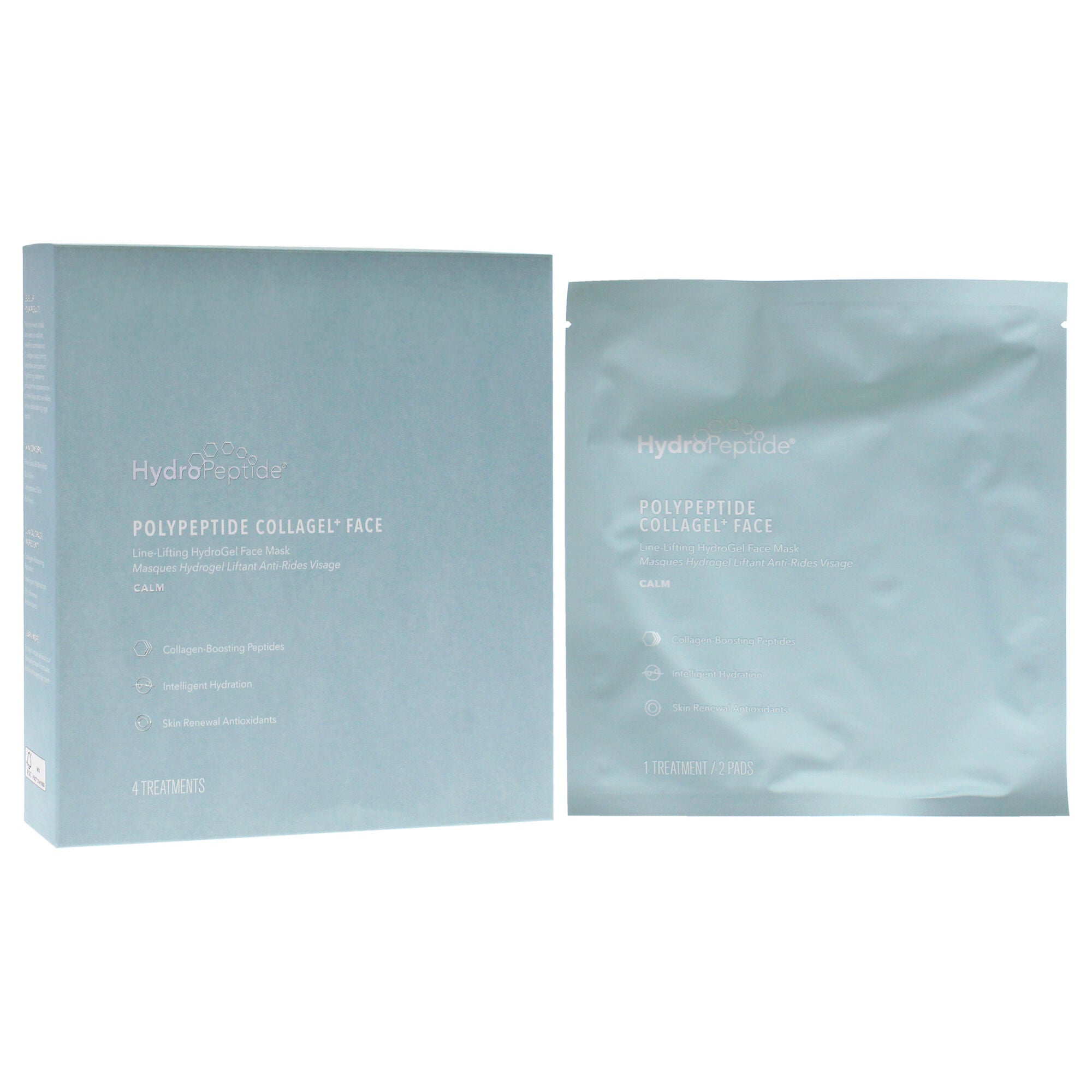 Polypeptide Collagel Plus Line Lifting Hydrogel Mask For Face by Hydropeptide for Unisex - 4 Pc Treatment, See Description, alternate image number 2