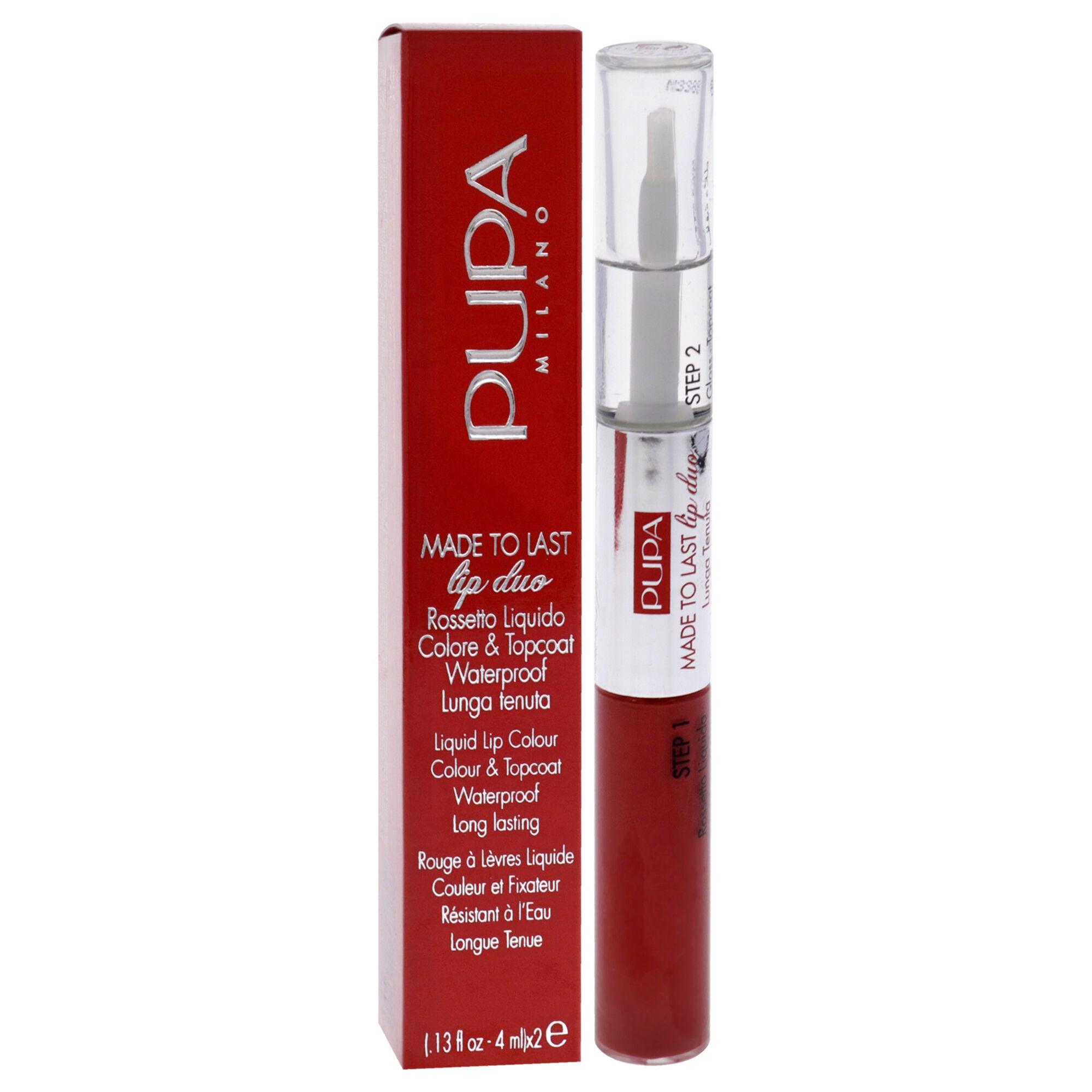 Made To Last Lip Duo - 018 Imperial Red by Pupa Milano for Women - 0.13 oz Lipstick, See Description, alternate image number 2