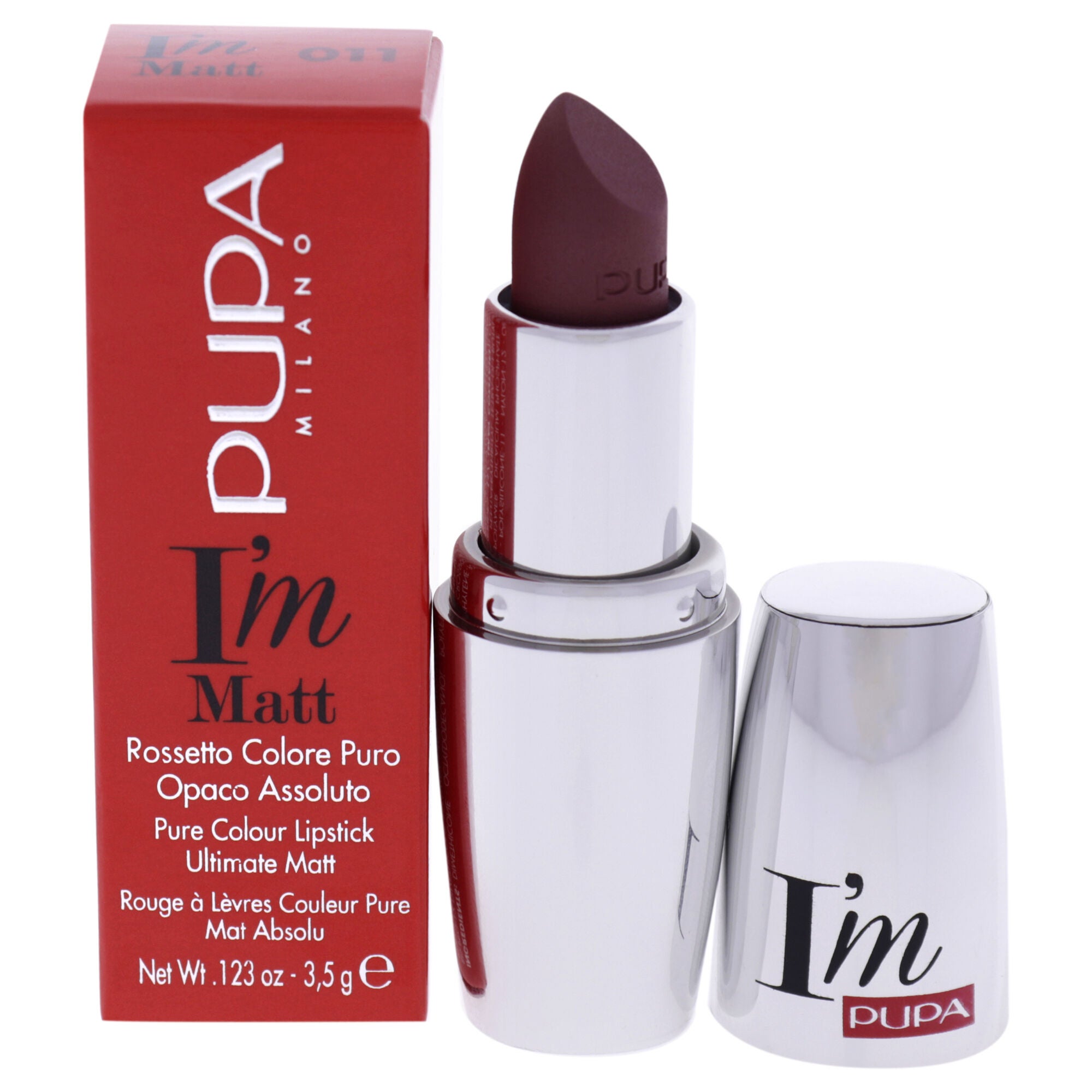 I Am Matte Pure Colour Lipstick - 011 Intense Nude by Pupa Milano for Women - 0.123 oz Lipstick, See Description, hi-res image number 0