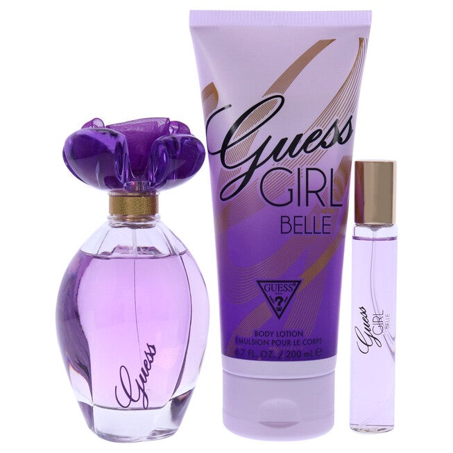 Guess Girl Belle by Guess for Women - 3 Pc Gift Set 3.4oz EDT Spray , 0.5oz EDP Travel Spray, 6.7oz Body Lotion, NA, alternate image number null