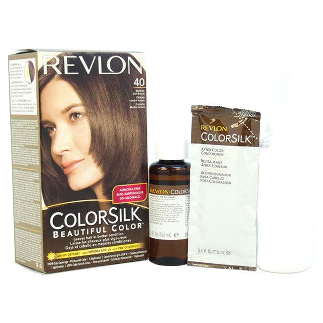 Colorsilk Beautiful Color - 40 Medium Ash Brown by Revlon for Unisex - 1 Application Hair Color, NA, hi-res image number null