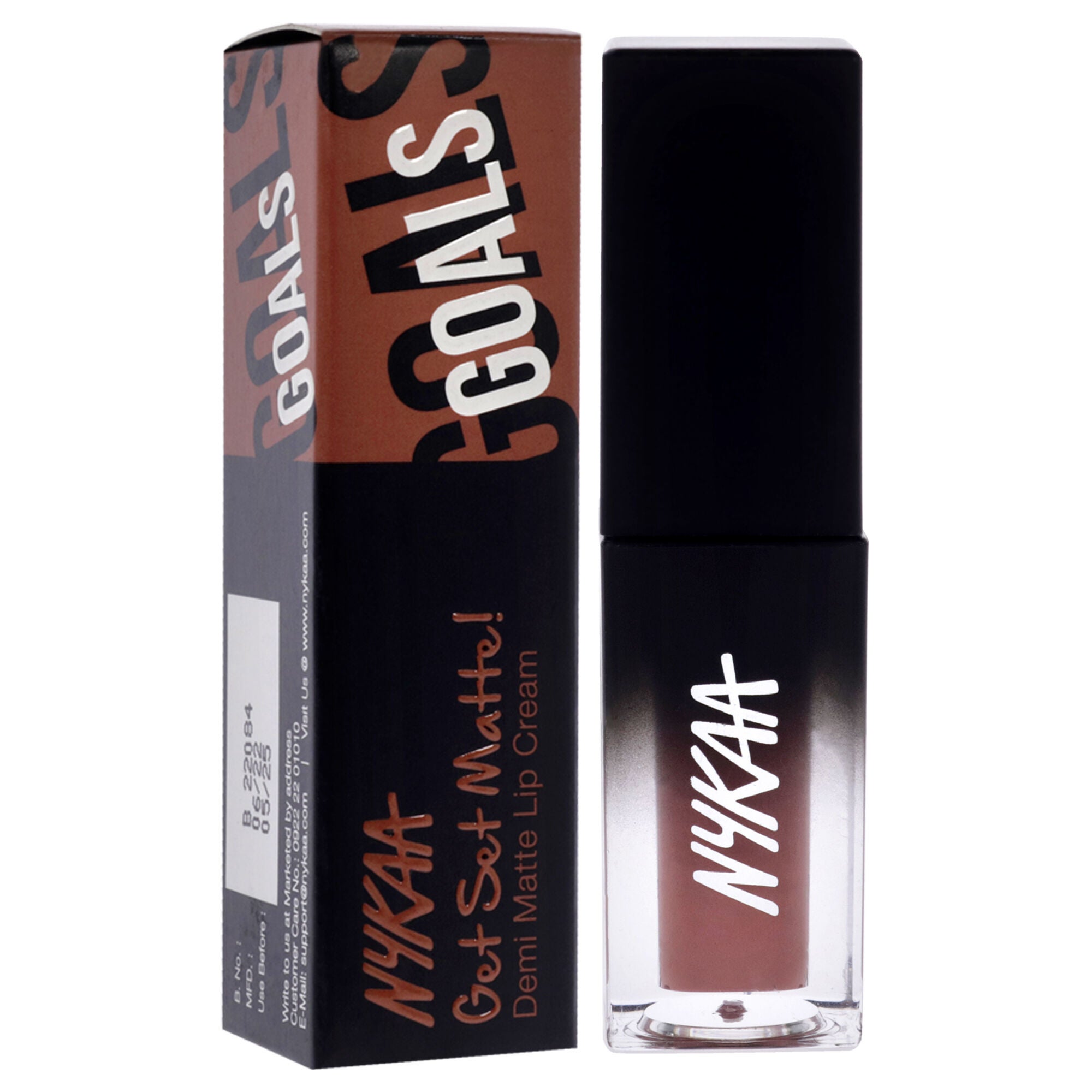 Get Set Matte Demi Matte Lip Cream - Goals by Nykaa Cosmetics for Women - 0.16 oz Lipstick, See Description, alternate image number 1