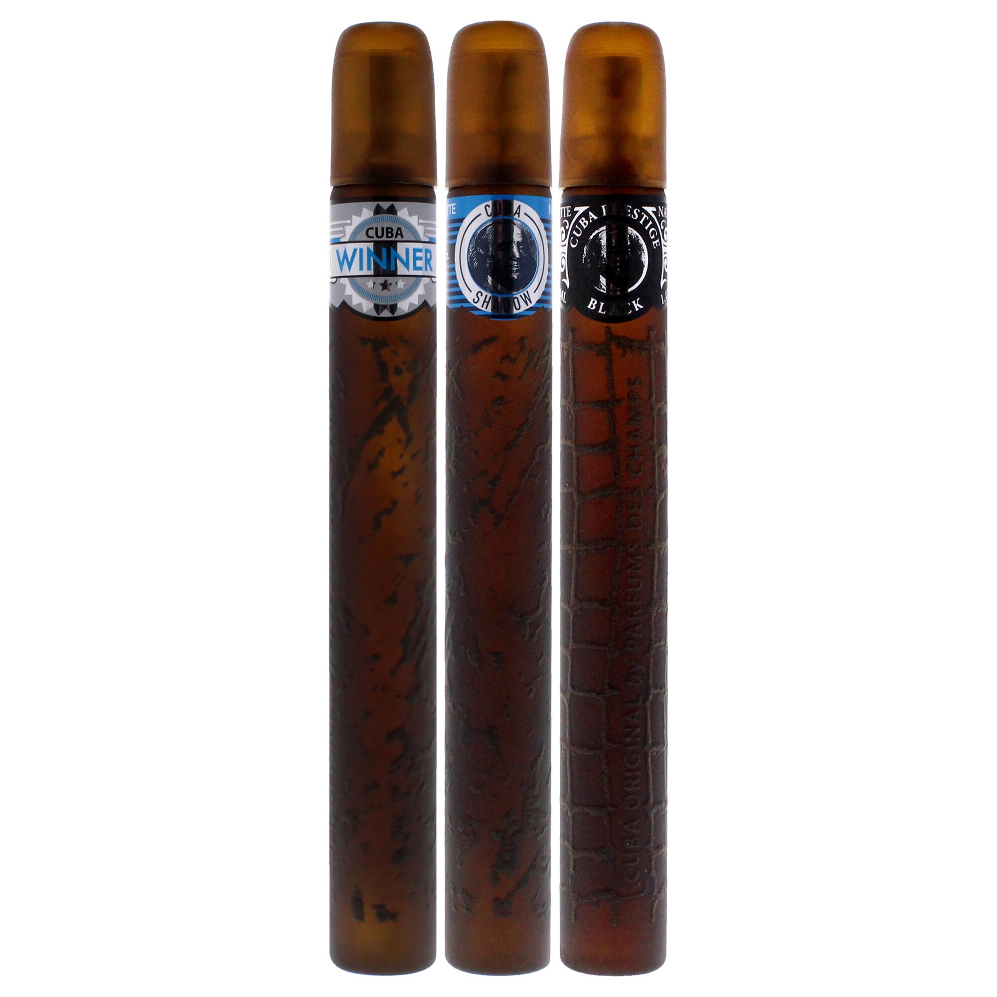Cuba Trio 2 by Cuba for Men - 3 Pc Gift Set 1.17oz Cuba Winner EDT Spray, 1.17oz Cuba Shadow EDT Spray, 1.17oz Cuba Prestige Black EDT Spray, See Description, alternate image number 1