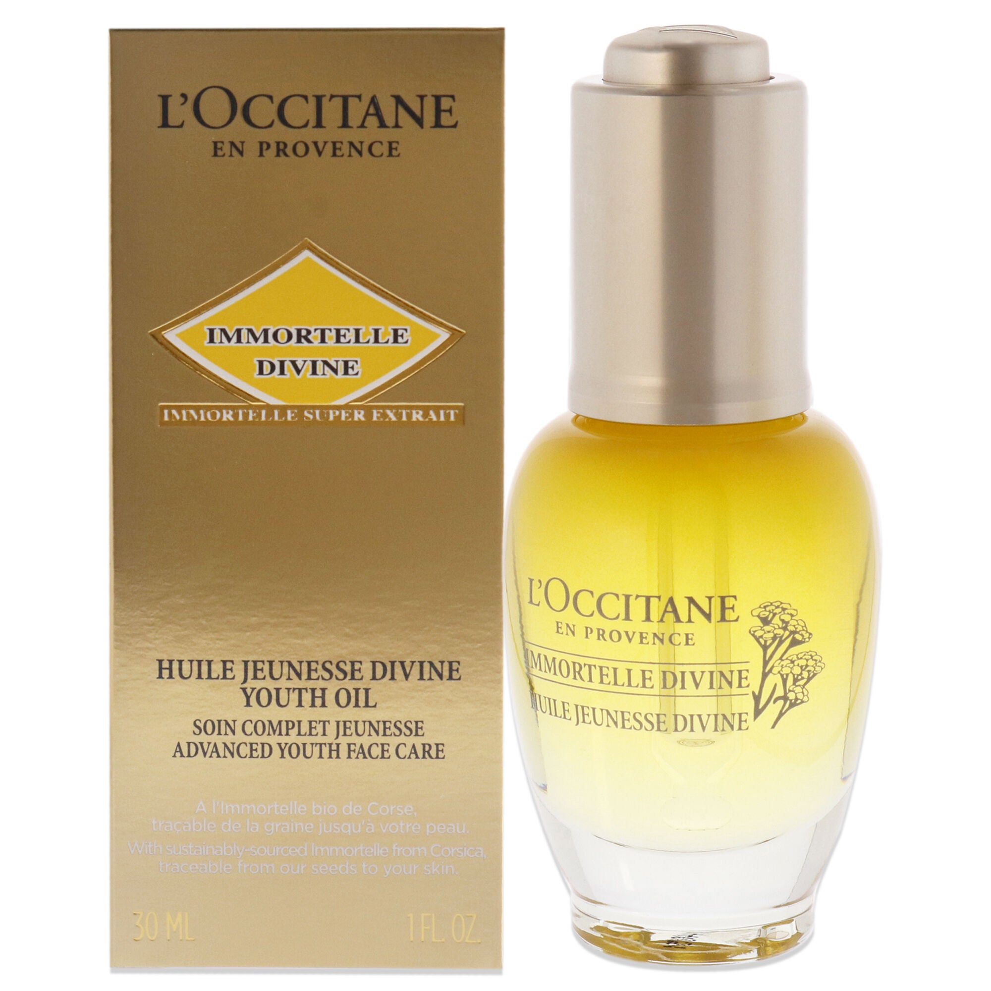 Immortelle Divine Youth Oil by LOccitane for Unisex - 1 oz Oil, See Description, hi-res image number 0