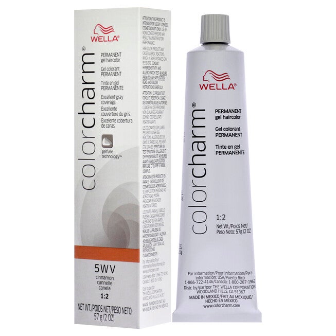 Color Charm Permanent Hair Color Gel - 5WV Cinnamon by Wella for Women - 2 oz Hair Color, NA, alternate image number null