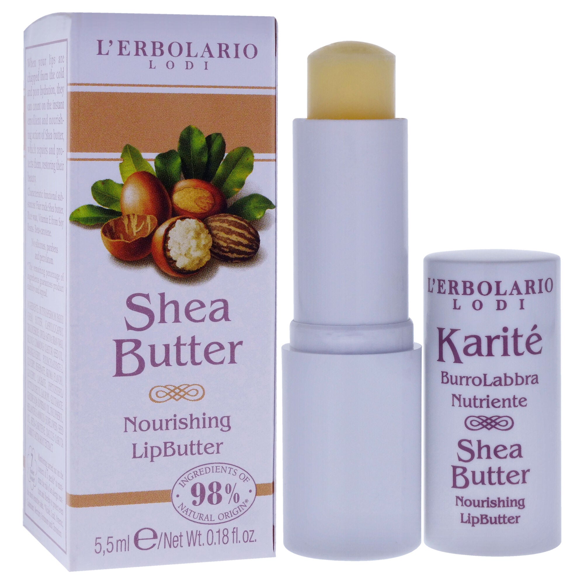 Nourishing Lips Butter - Shea Butter by LErbolario for Women - 0.18 oz Lip Balm, , alternate image number 6