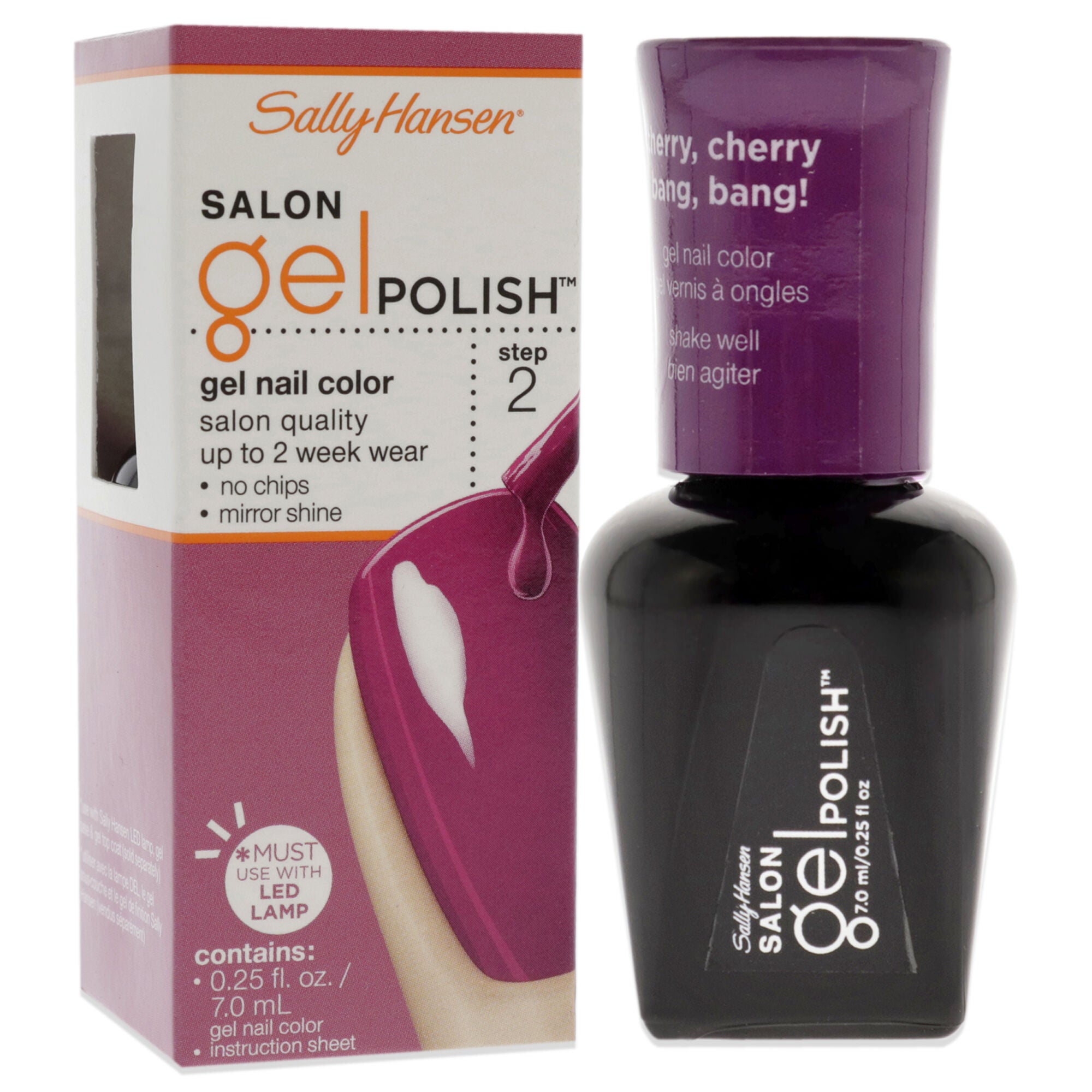 Salon Gel Polish - 245 Cherry Cherry Bang Bang by Sally Hansen for Women - 0.25 oz Nail Polish, See Description, alternate image number 2