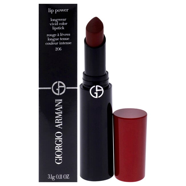 Lip Power Longwear Vivid Color Lipstick - 206 Cedar by Giorgio Armani for Women - 0.11 oz Lipstick, NA, hi-res image number null