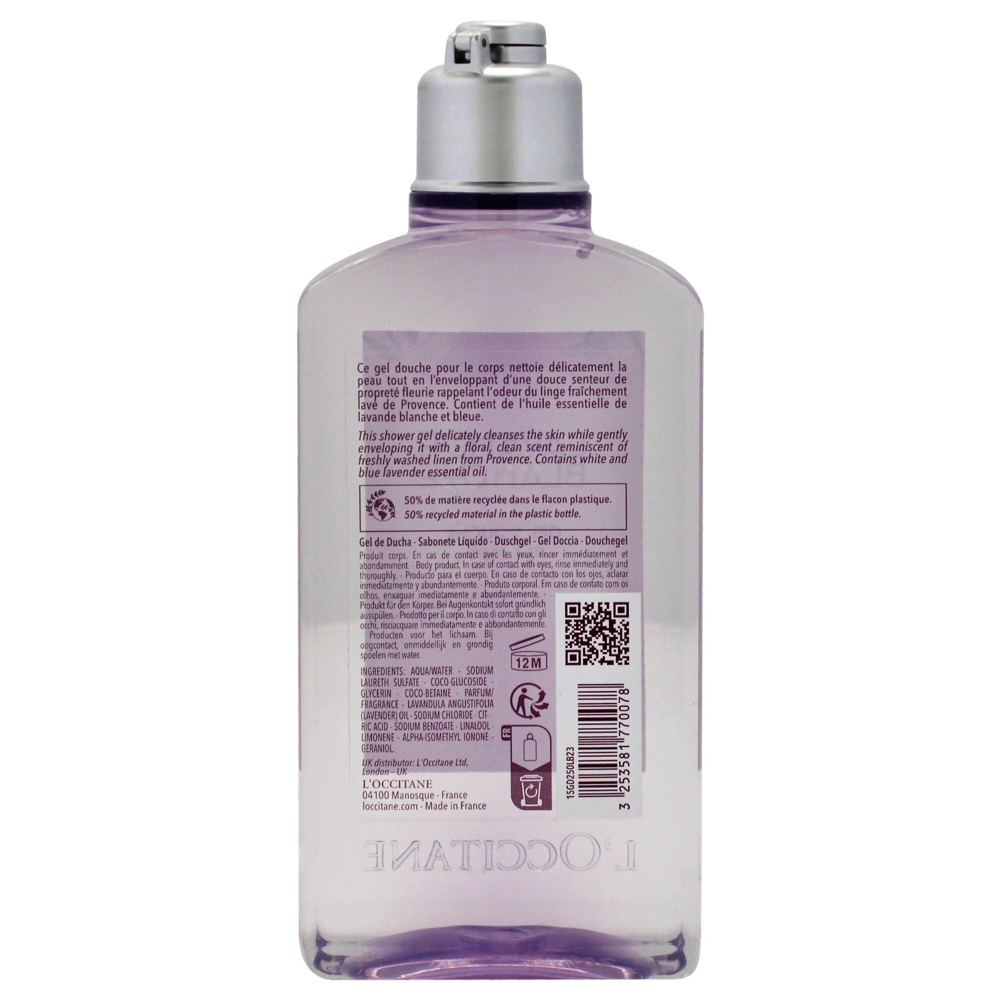 White Lavender Shower Gel by LOccitane for Unisex - 8.4 oz Shower Gel, See Description, alternate image number 2
