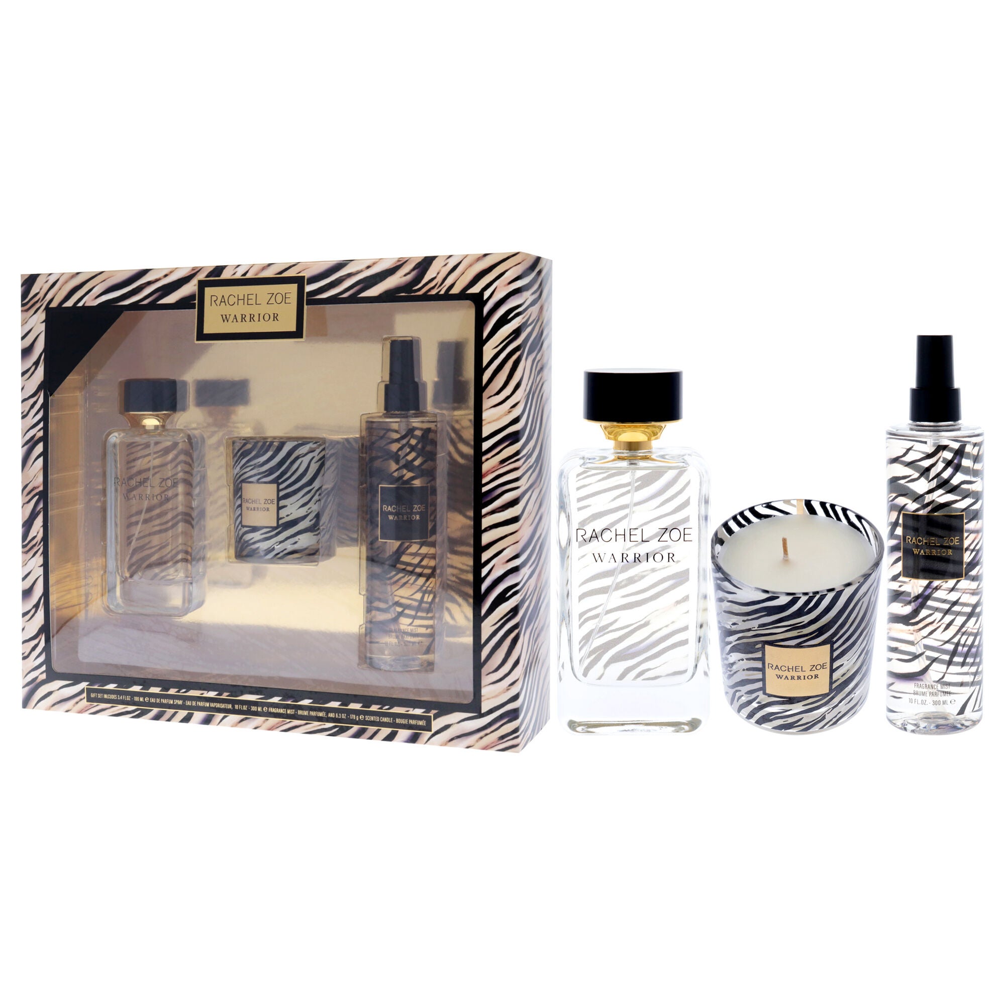 Warrior by Rachel Zoe for Women - 3 Pc 3.4oz EDP Spray, 10oz Fragrance Mist, 6.3oz Candle, See Description, alternate image number 3