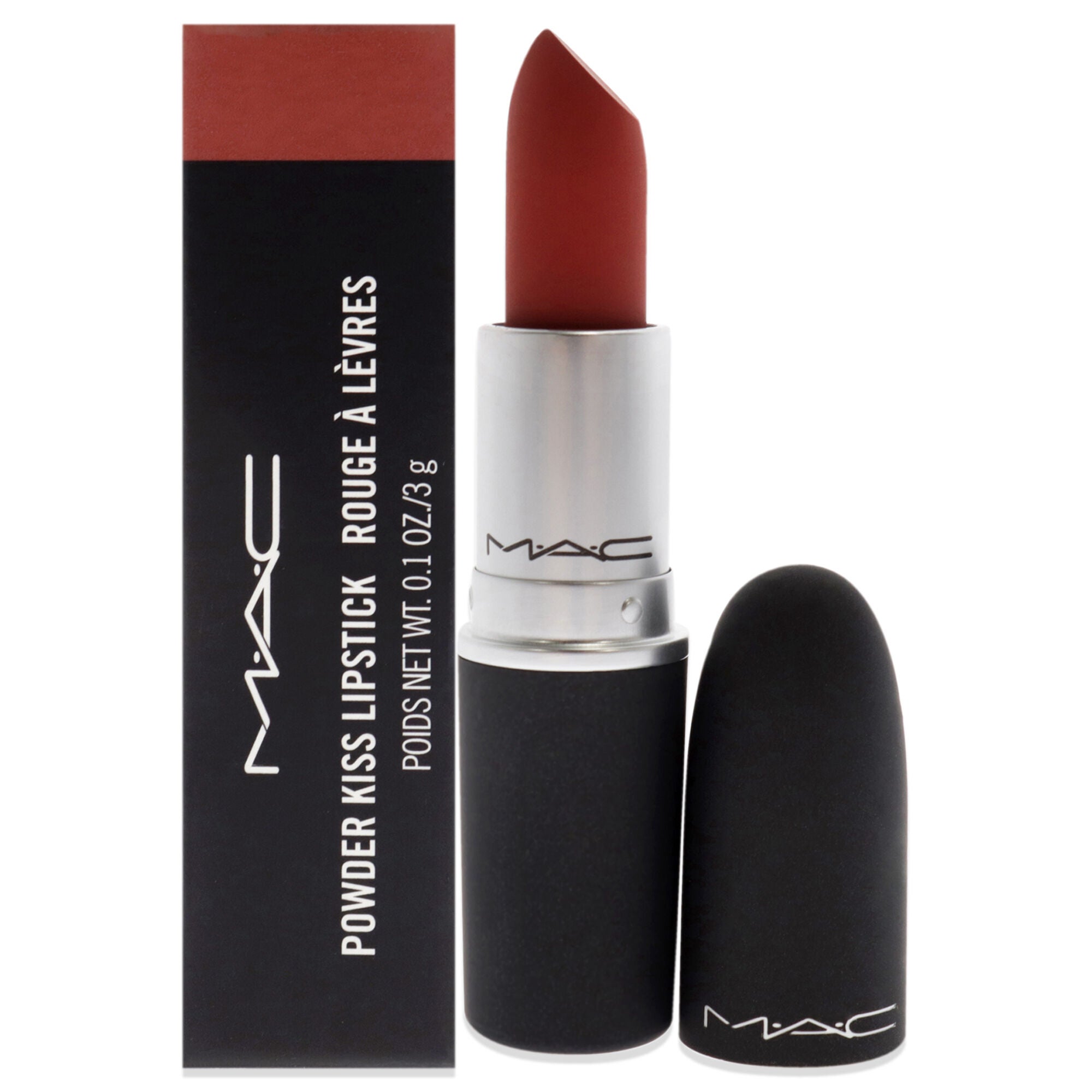 Powder Kiss Lipstick - 316 Devoted To Chili by MAC for Women - 0.1 oz Lipstick, See Description, hi-res image number 0
