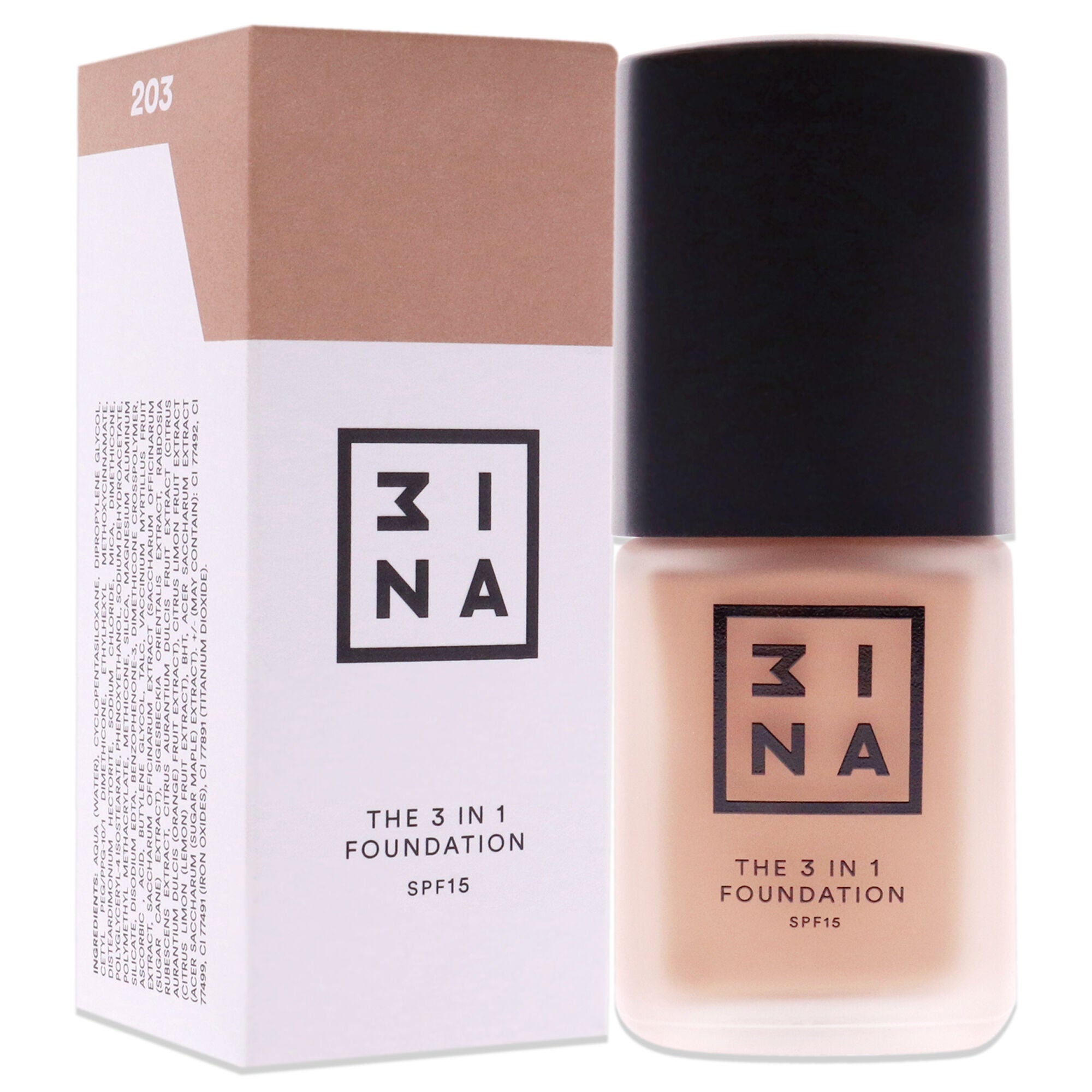 The 3-In-1 Foundation SPF 15 - 203 by 3INA for Women - 1.01 oz Foundation, , alternate image number 6