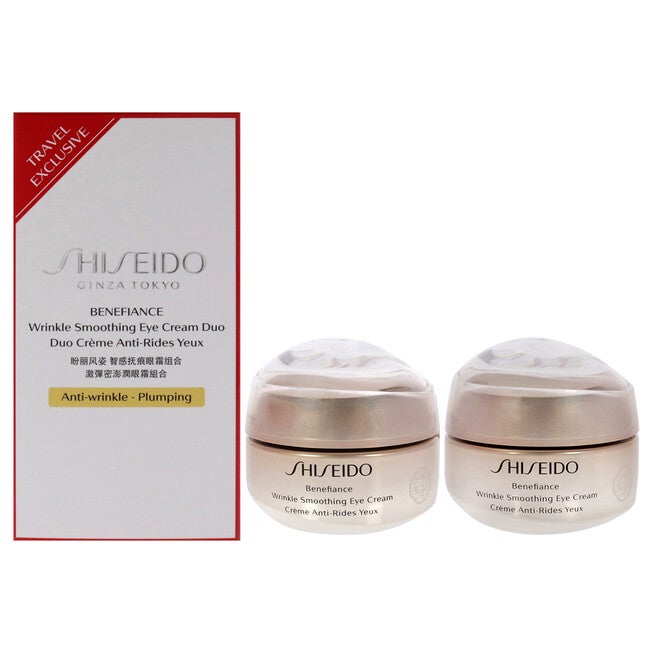 Benefiance Wrinkle Smoothing Eye Cream Duo by Shiseido for Women - 2 x 0.51 oz Cream, , alternate image number null