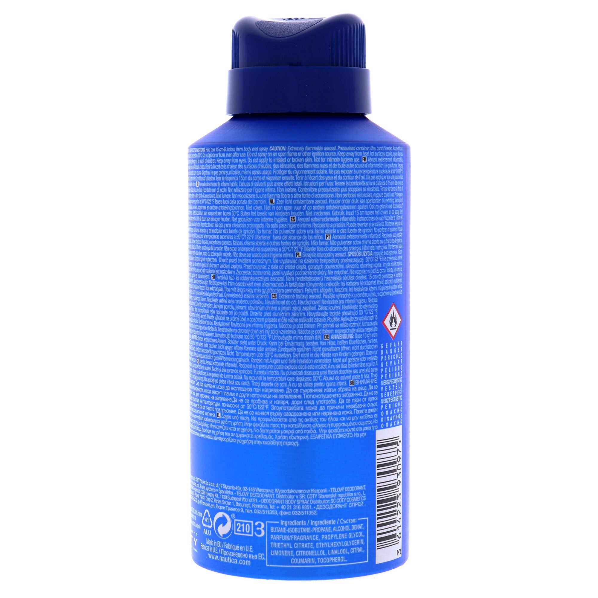 Nautica Blue Sail Deodorant Body Spray by Nautica for Men - 5 oz Body Spray, See Description, alternate image number 1