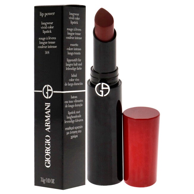 Lip Power Longwear Vivid Color Lipstick - 504 Flirt by Giorgio Armani for Women - 0.11 oz Lipstick, NA, alternate image number null