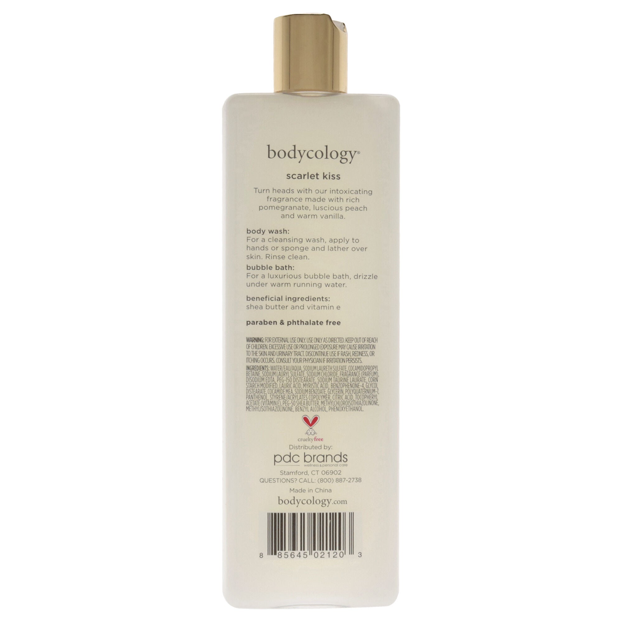 2 in 1 Body Wash and Bubble Bath - Scarlet Kiss by Bodycology for Women - 16 oz Body Wash, See Description, alternate image number 2