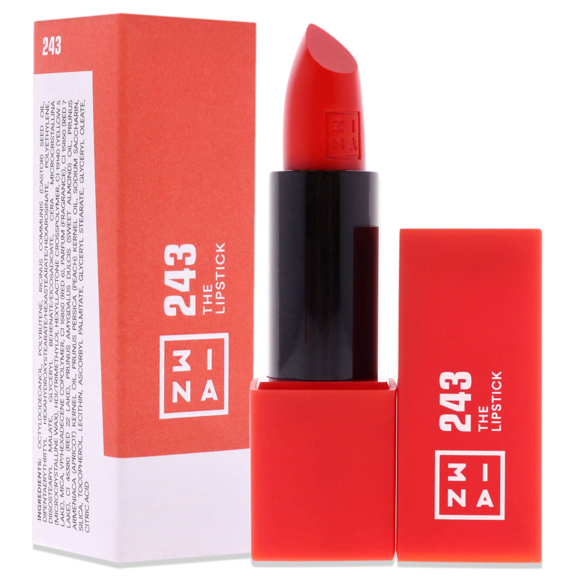 The Lipstick - 243 Shiny Coral Red by 3INA for Women - 0.11 oz Lipstick, , alternate image number 6