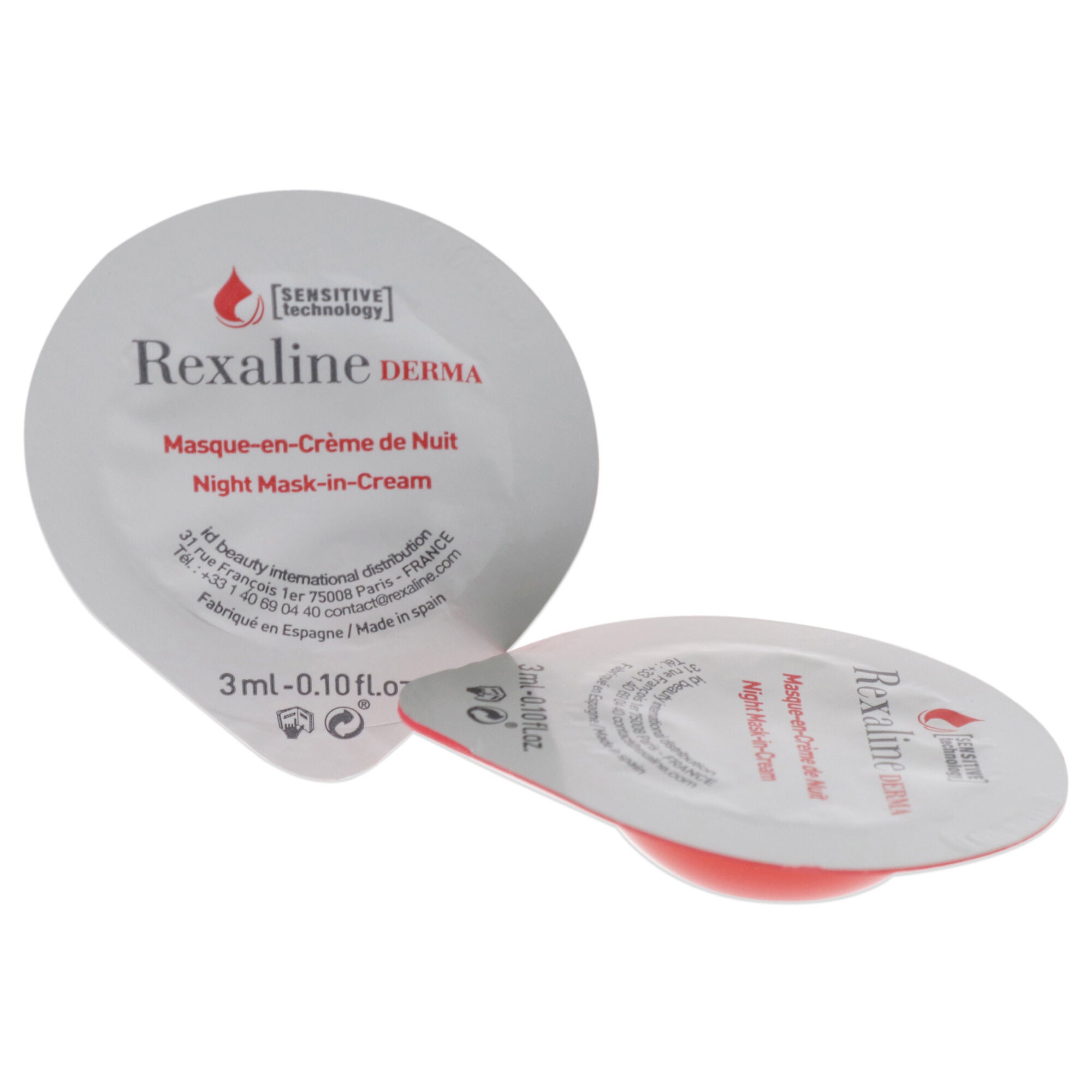 Derma Night Mask-in-Cream by Rexaline for Unisex - 6 x 0.10 oz Cream, See Description, alternate image number 4