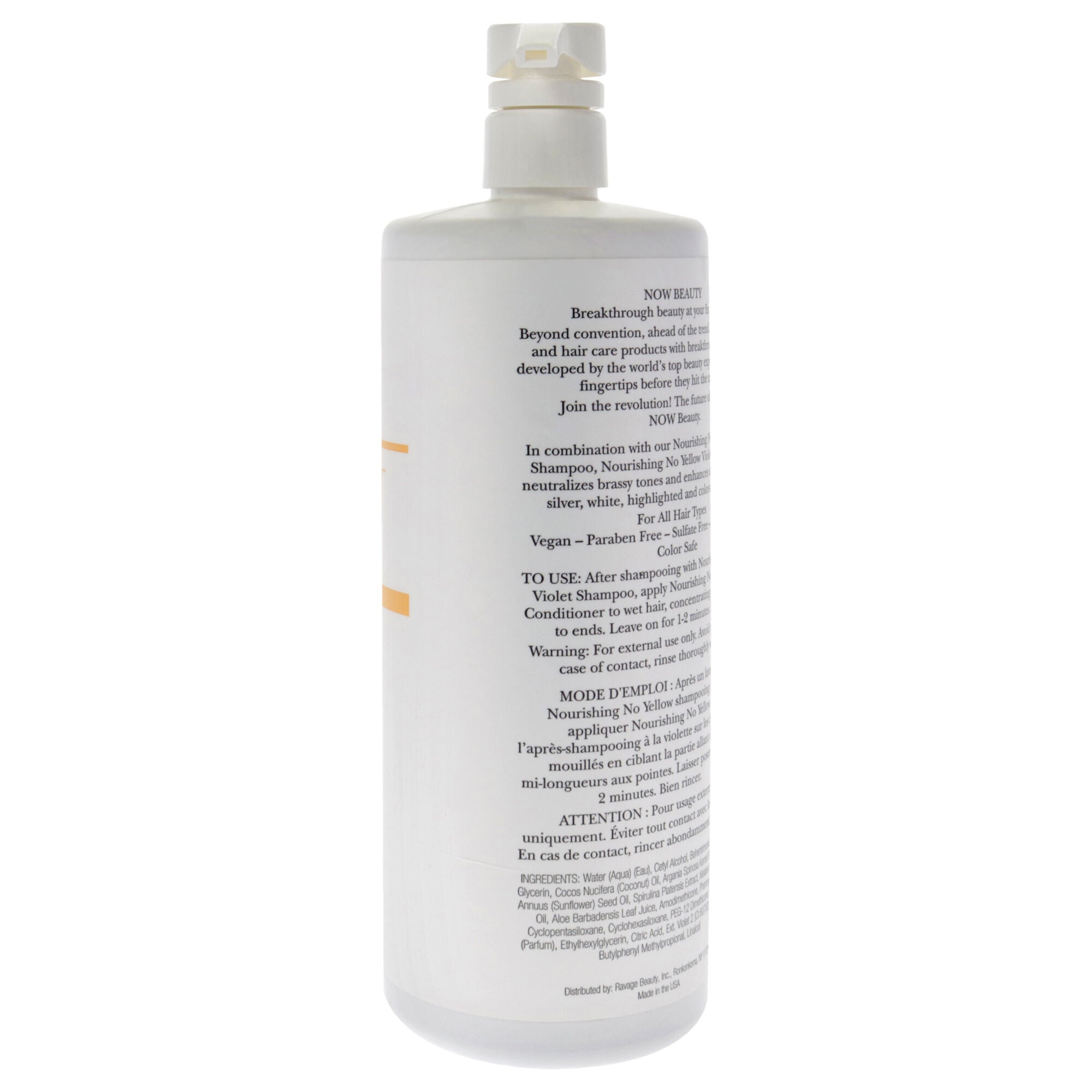 No Yellow Conditioner by NOW Beauty for Unisex - 32 oz Conditioner, See Description, alternate image number 2