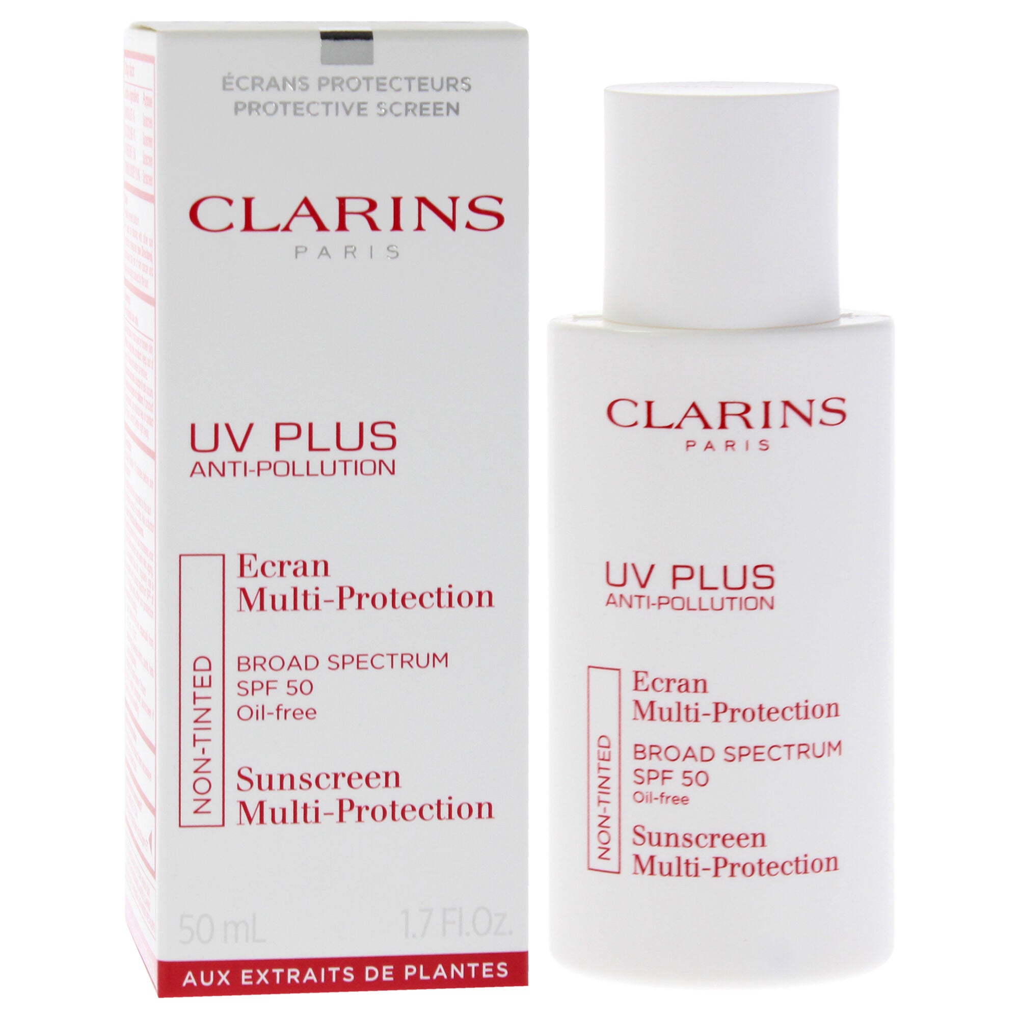 UV Plus Anti-Pollution Multi-Protection SPF 50 by Clarins for Unisex - 1.7 oz Sunscreen, See Description, alternate image number 2