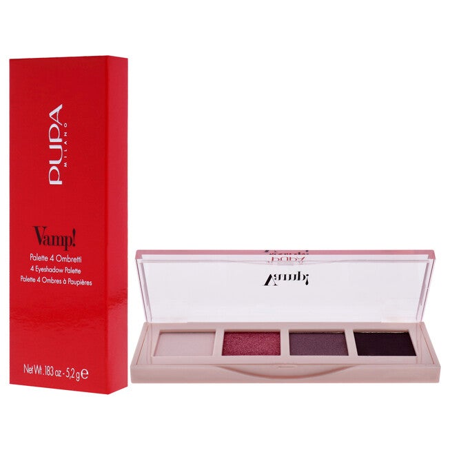 Vamp! 4 Eyeshadow Palette - 004 Vibrant Plum by Pupa Milano for Women - 0.183 oz Eye Shadow, NA, alternate image number null