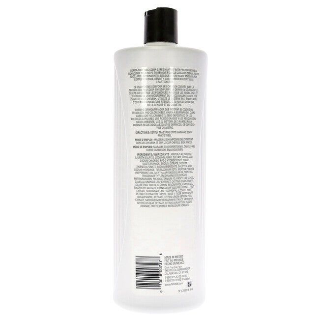 System 3 Cleanser Shampoo by Nioxin for Unisex - 33.8 oz Shampoo, , alternate image number null