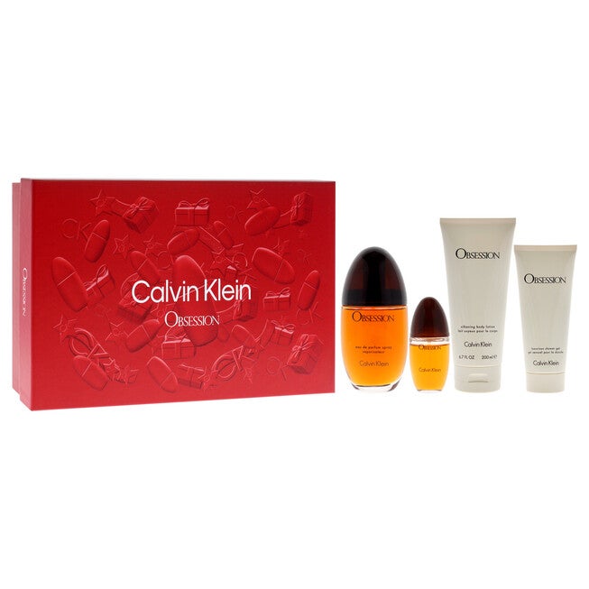 Obsession by Calvin Klein for Women - 4 Pc Gift Set 3.3oz EDP Spray, 0.5oz EDP Spray, 3.4oz Shower Gel, 6.7oz Body Lotion, NA, alternate image number null