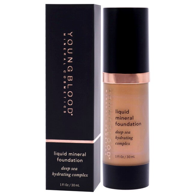 Liquid Mineral Foundation - Nutmeg by Youngblood for Women - 1 oz Foundation, , alternate image number null