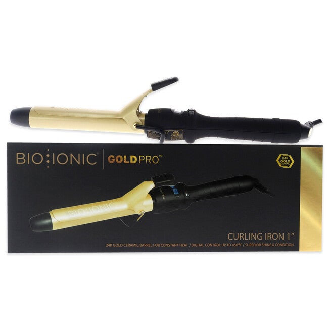 Gold Pro Curling Iron by Bio Ionic for Women - 1 Inch Curling Iron, NA, hi-res image number null