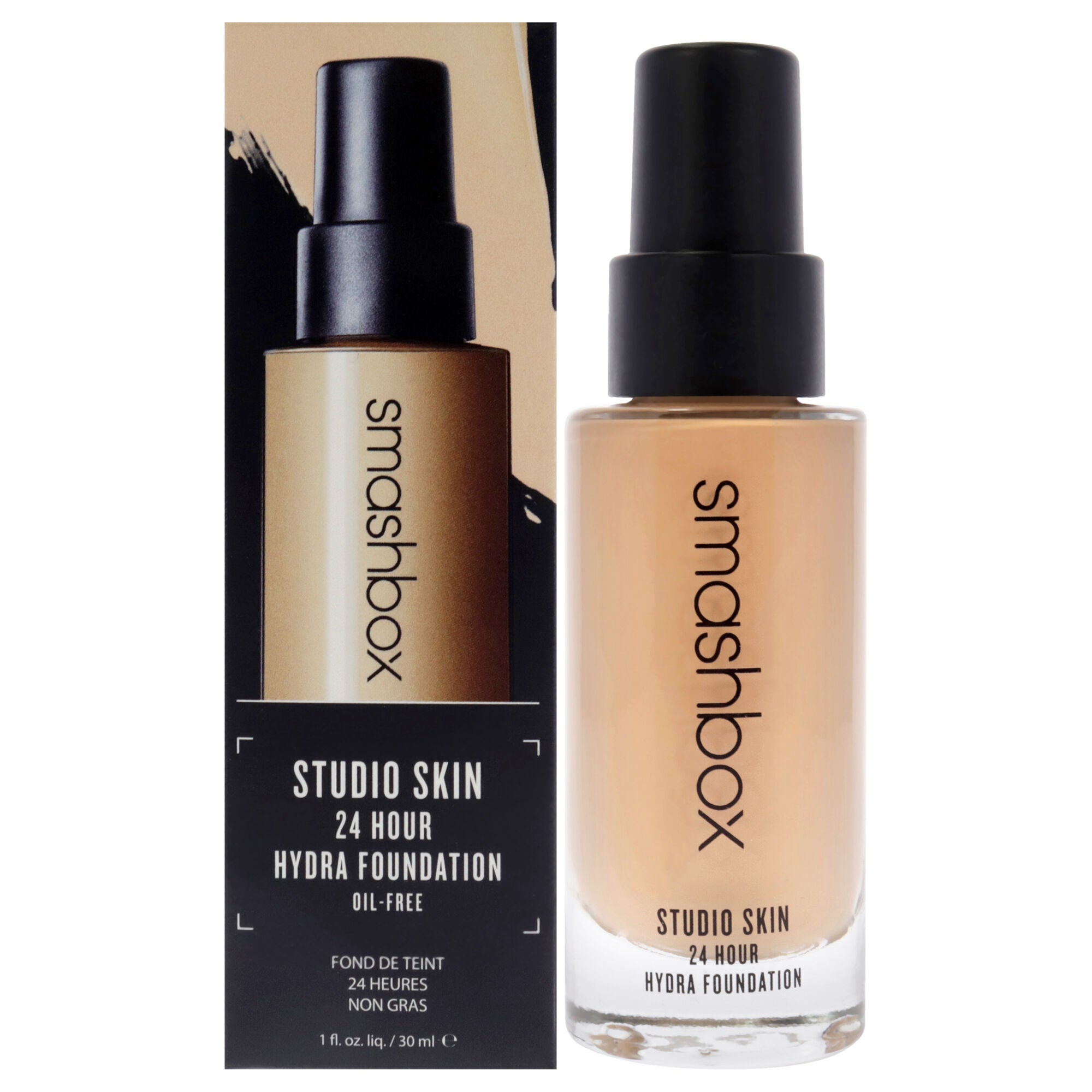 Studio Skin 24 Hour HydraFoundation - 2.2 Light-Medium With Warm-Peach Undertone by Smashbox for Women - 1 oz Foundation, See Description, hi-res image number 0