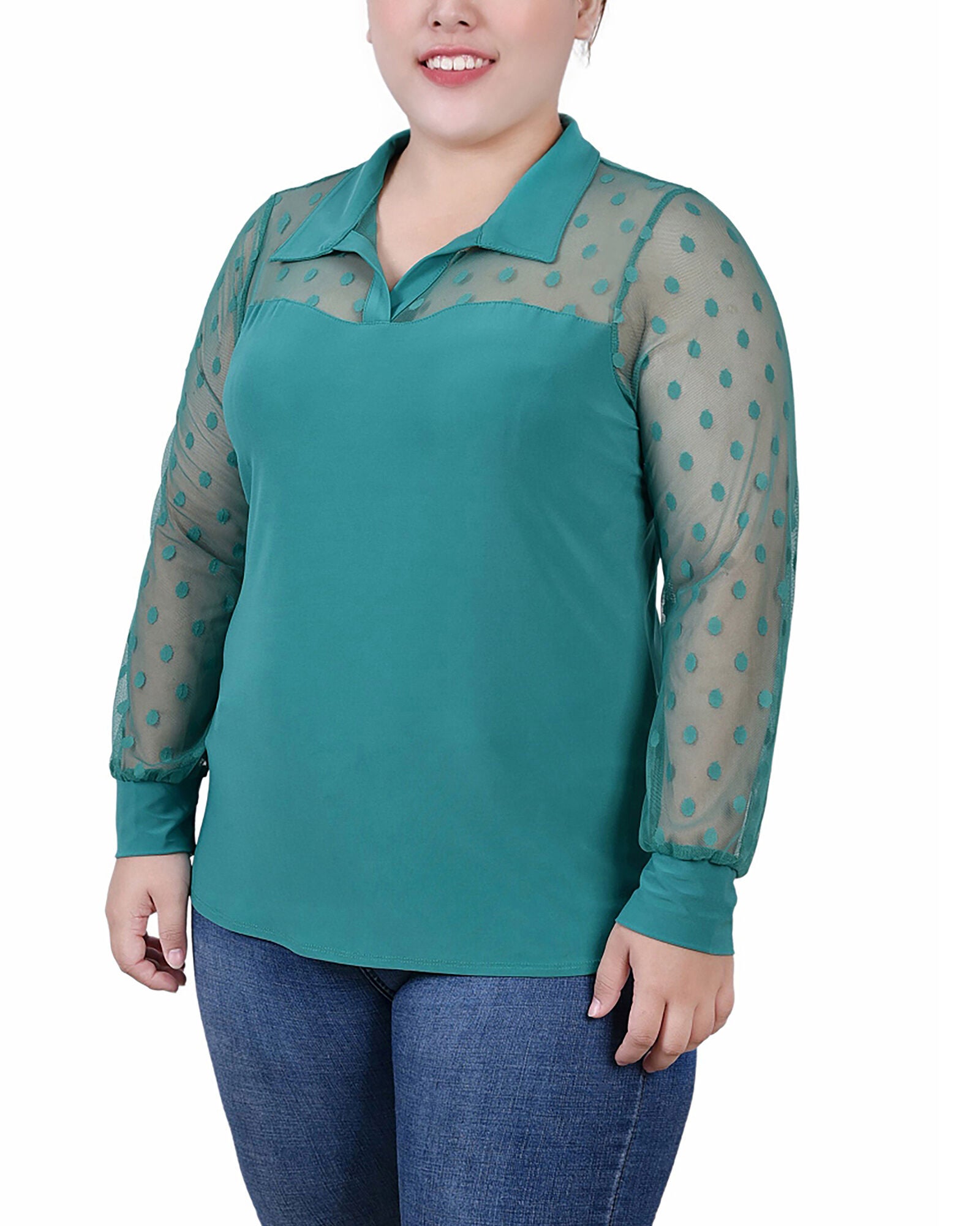 Mesh Sleeve Top King Size