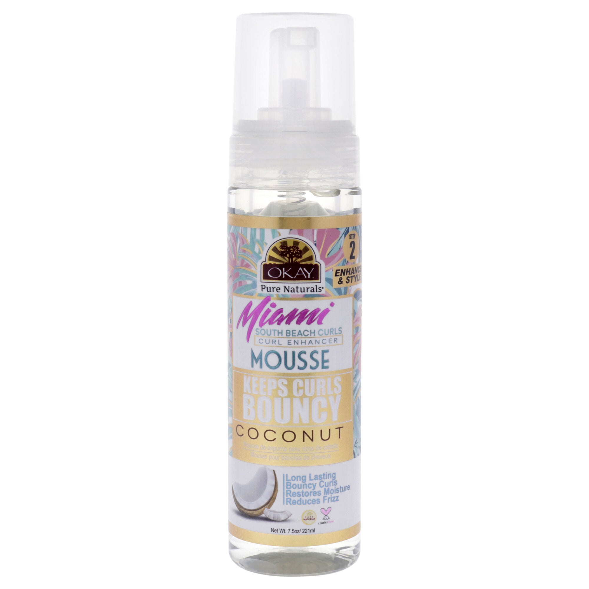 Miami South Beach Curls - Curl Enhancing by Okay for Women - 7.5 oz Mousse, See Description, hi-res image number 0