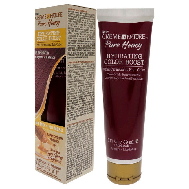 Pure Honey Hydrating Color Boost Semi-Permanent Hair Color - Magenta by Creme of Nature for Unisex - 3 oz Hair Color, See Description, alternate image number 3