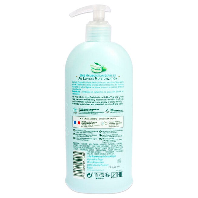 Light body Lotion - Aloe Vera and Green Tea by Le Petit Olivier for Unisex - 8.4 oz Body Lotion, NA, alternate image number null