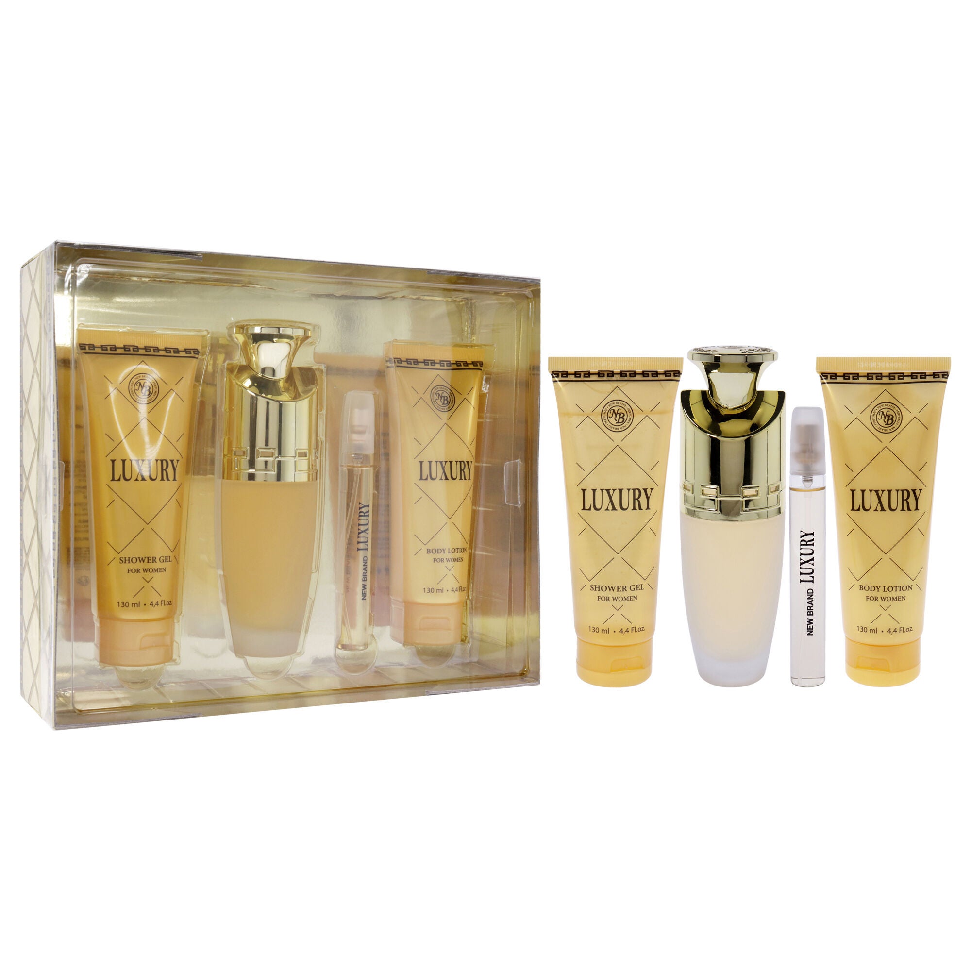 Luxury by New Brand for Women - 4 Pc Gift Set 3.3oz EDP Spray, 4.4oz Shower Gel, 4.4oz Body Lotion, 0.5oz EDP Spray, See Description, alternate image number 1