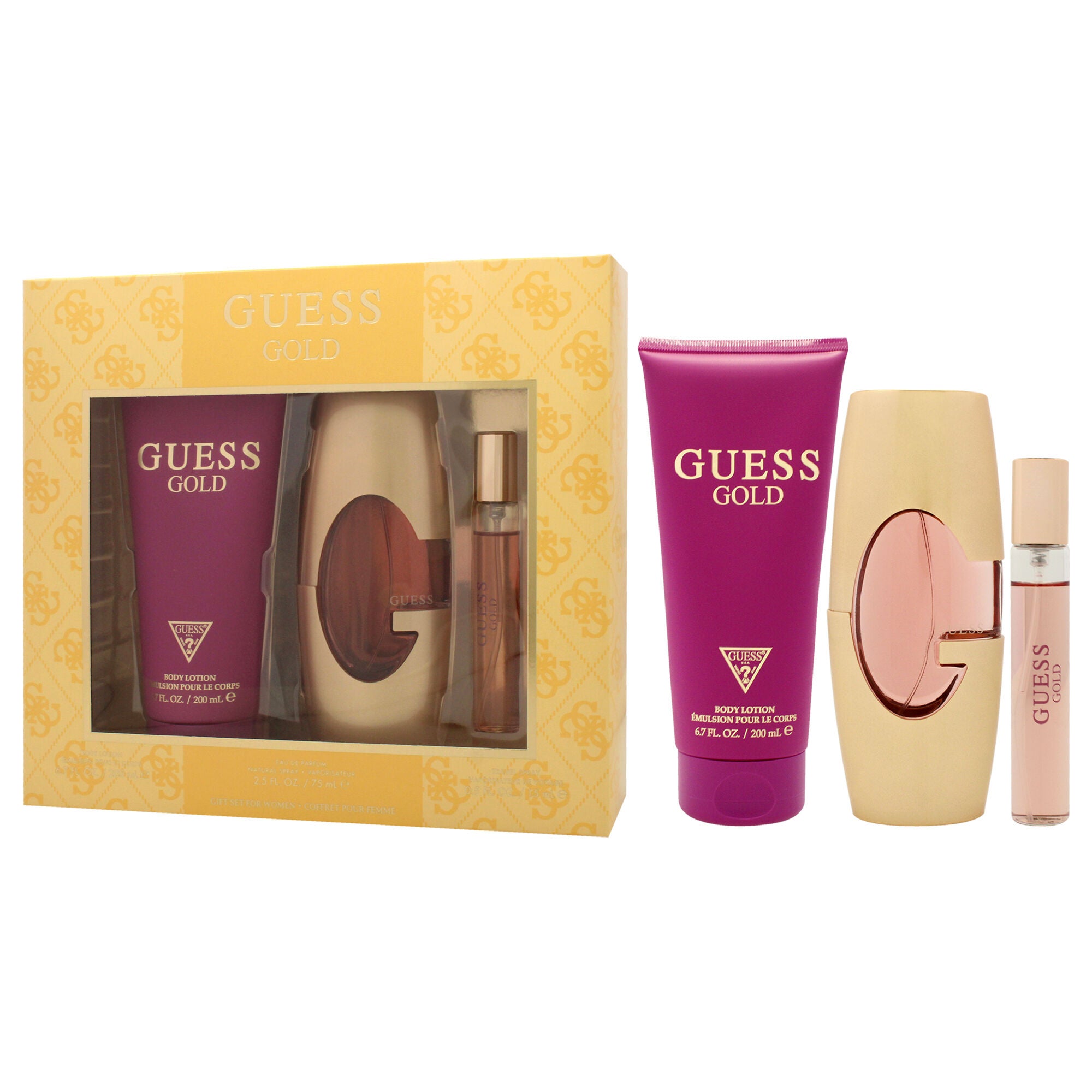 Guess Gold by Guess for Women - 3 Pc Gift Set 2.5oz EDP Spray, 0.5oz Travel Spray, 6.7oz Body Lotion, See Description, alternate image number 3