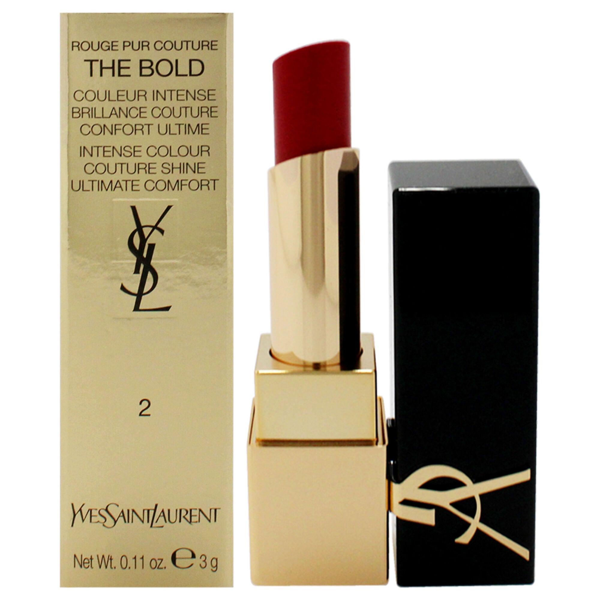 Rouge Pur Couture The Bold Lipstick - 02 Wilful Red by Yves Saint Laurent for Women - 0.11 oz Lipstick, See Description, hi-res image number 0