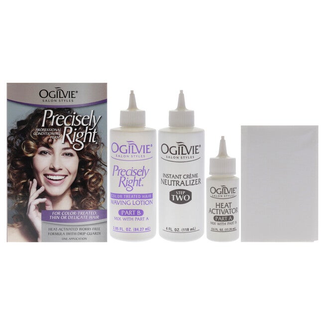 Precisely Right Professional Conditioning Perm for Color-Treated Thin or Delicate Hair by Ogilvie Salon Styles for Women - 1 Application Treatment, See Description, hi-res image number 0