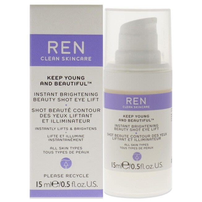 Keep Young and Beautiful Instant Brightening Beauty Shot Eye Lift by REN for Women - 0.5 oz Serum, NA, hi-res image number null