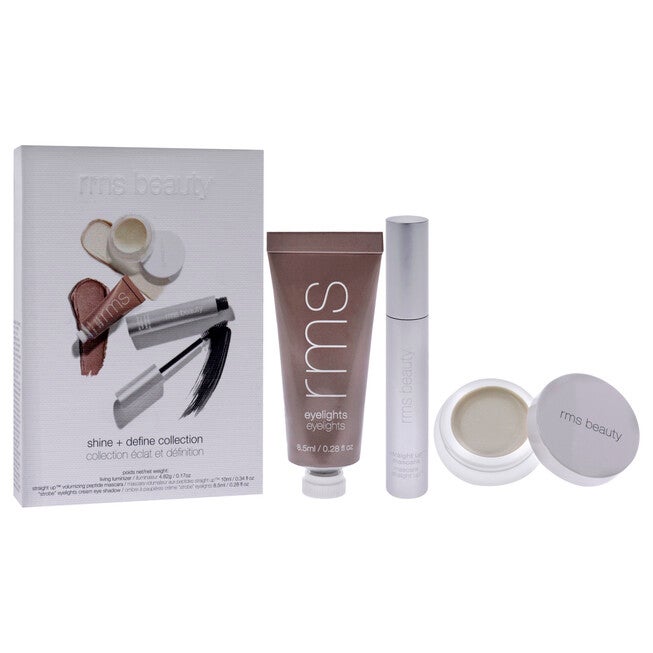 Shine plus Define Collection by RMS Beauty for Women - 3 Pc 0.28oz Eyelights Cream Eye Shadow, 0.17oz Living Luminizer, 0.34oz Mascara, , alternate image number null