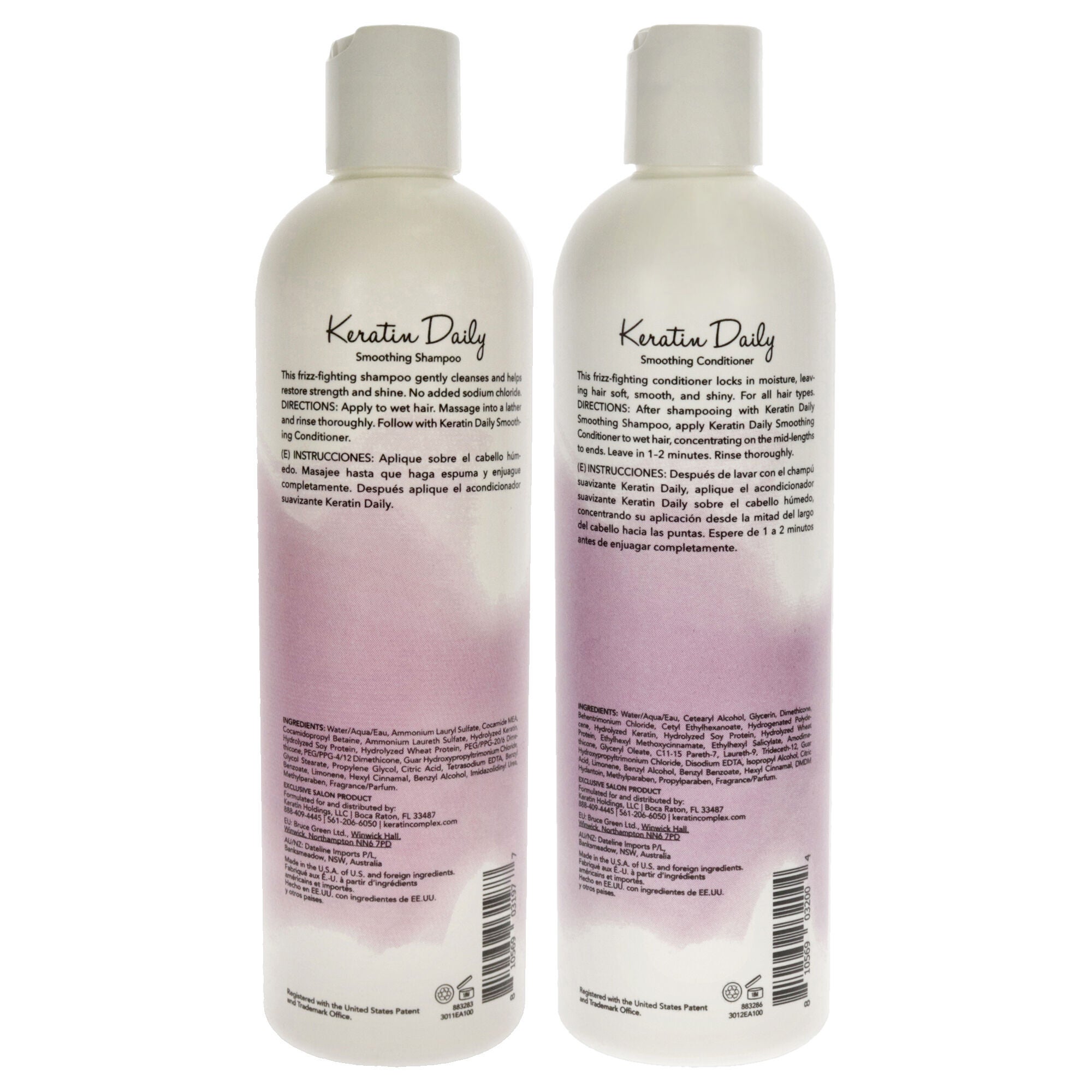 Keratin Daily Shampoo and Conditioner Kit by Keratin Perfect for Unisex - 2 Pc Kit 12oz Shampoo, 12oz Conditioner, , alternate image number 3