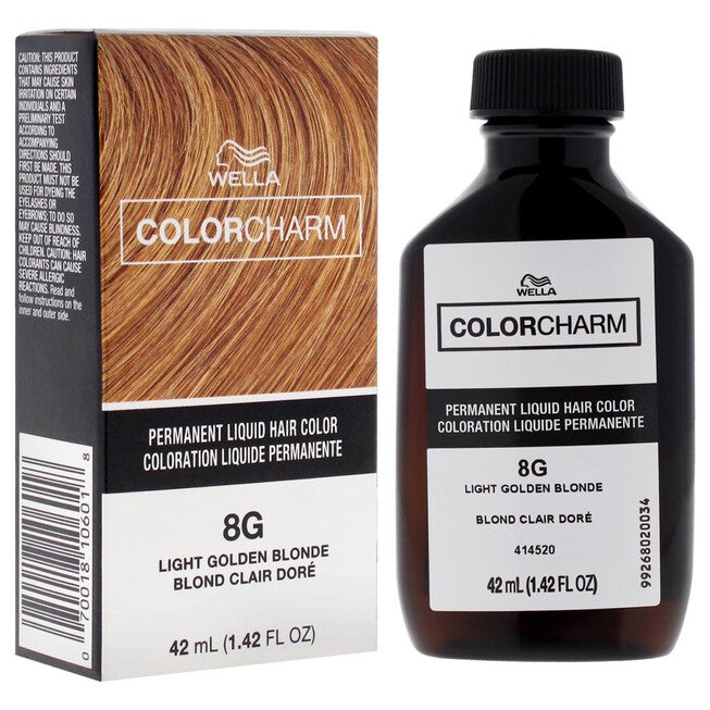 Color Charm Permanent Liquid Hair Color - 8G Light Golden Blonde by Wella for Unisex - 1.42 oz Hair Color, NA, alternate image number null