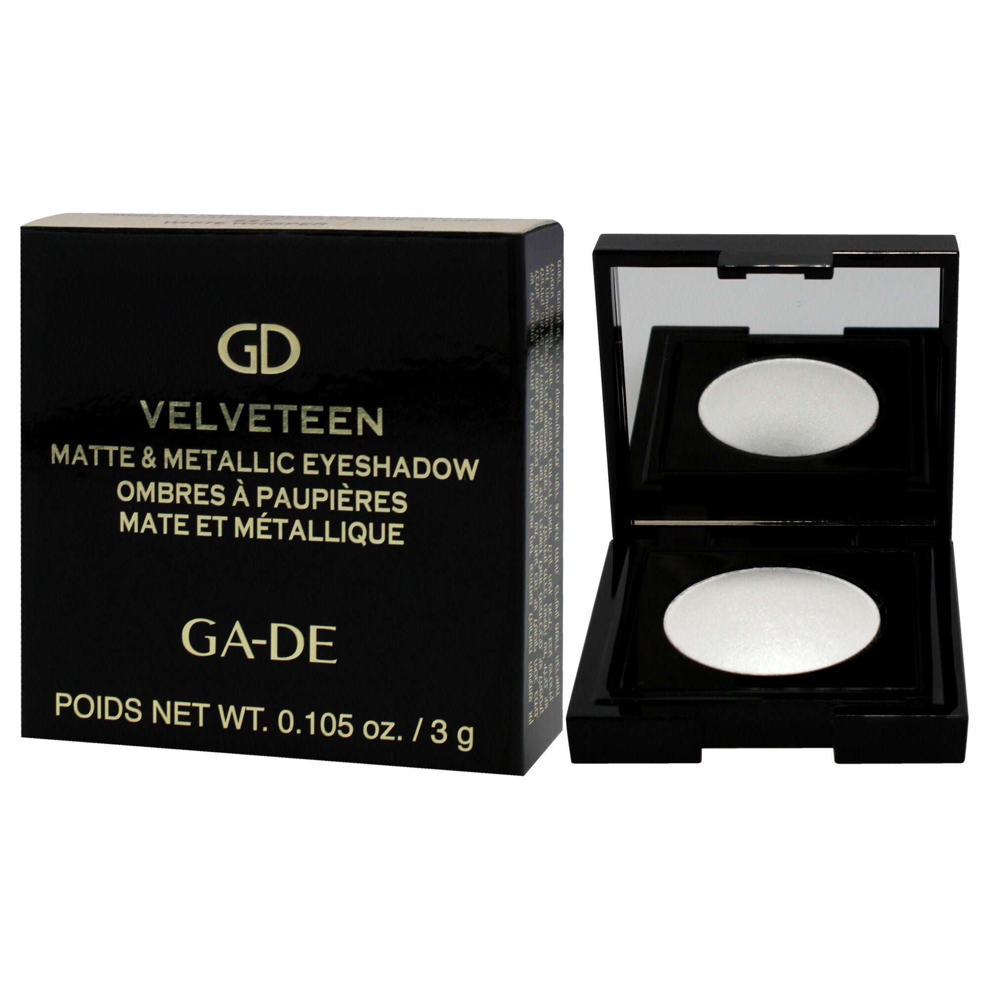 Velveteen Matte and Metallic Eyeshadow - 227 White Whisper by GA-DE for Women - 0.105 oz Eye Shadow, See Description, alternate image number 3