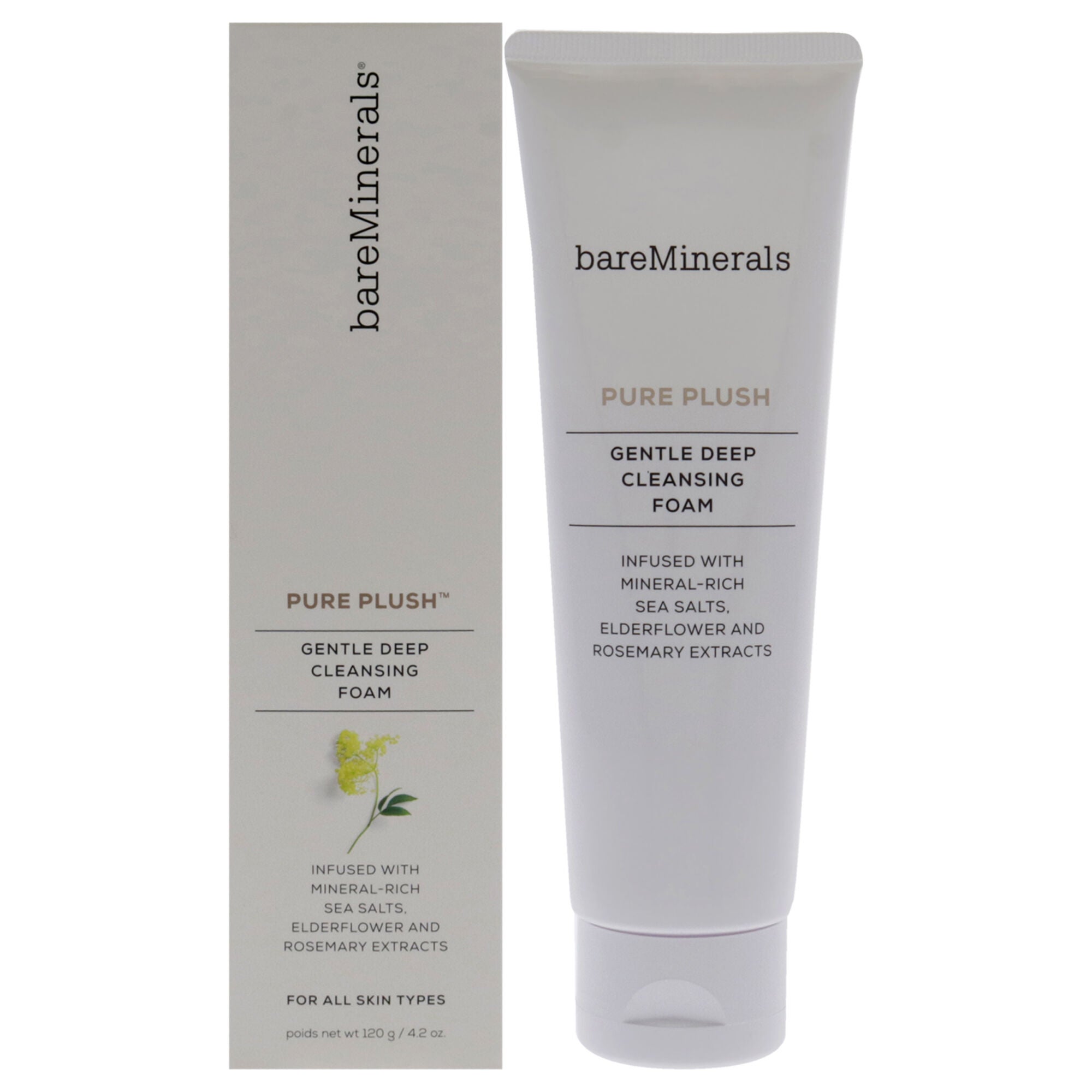 Pure Plush Gentle Deep Cleansing Foam by bareMinerals for Unisex - 4.2 oz Cleanser, See Description, hi-res image number 0