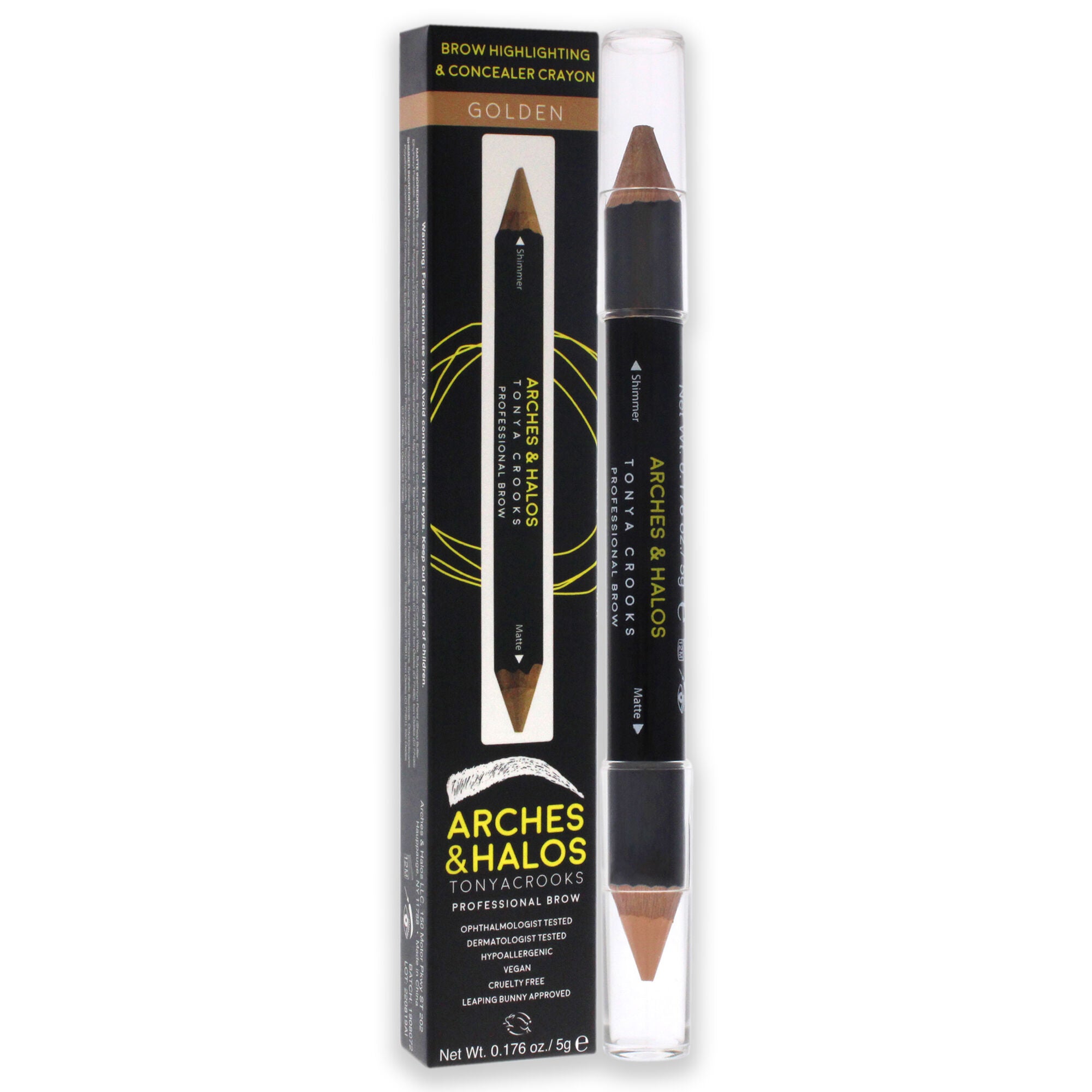 Brow Highlighting and Concealer Crayon - Golden by Arches and Halos for Women - 0.176 oz Highlighter, See Description, alternate image number 1