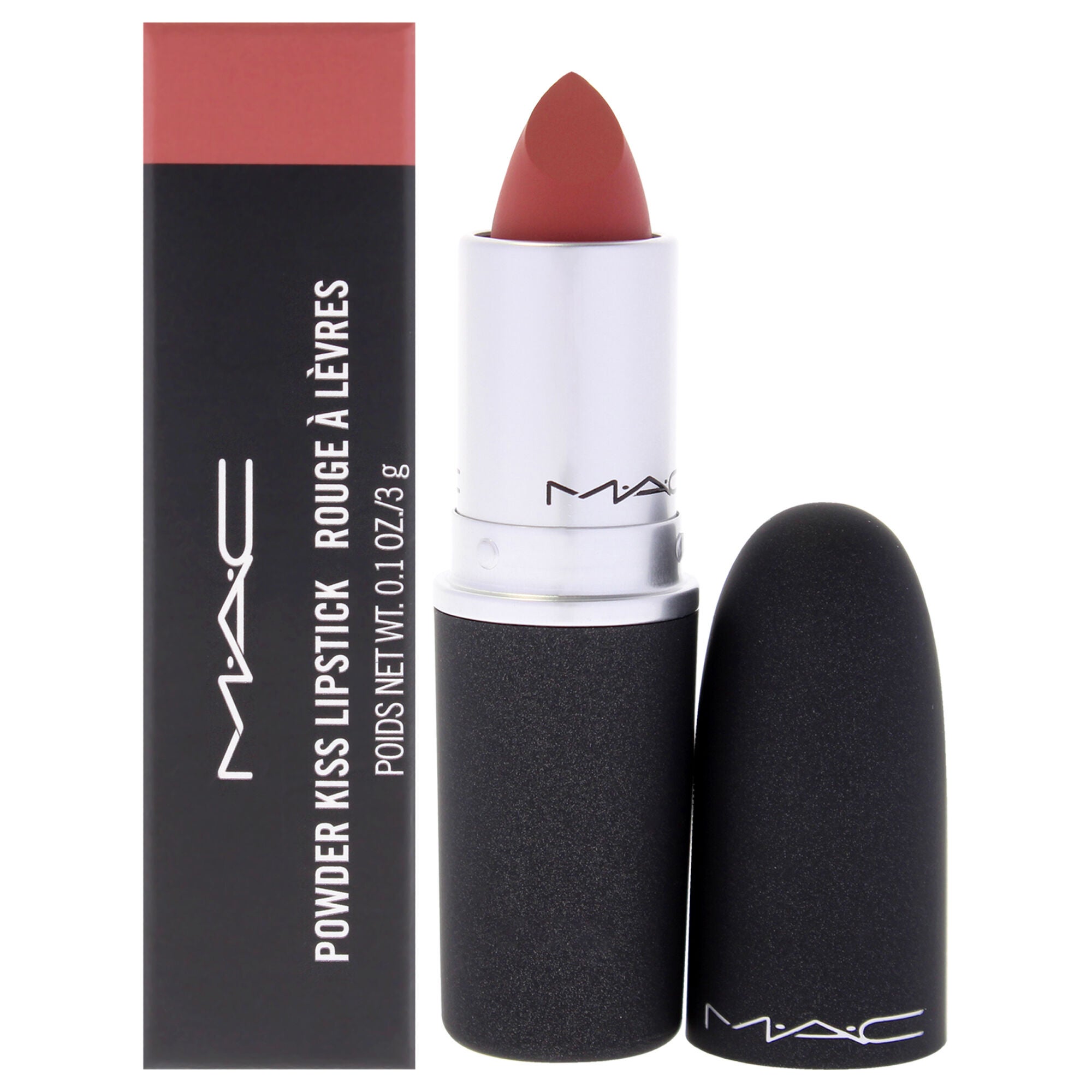 Powder Kiss Lipstick - 930 Brickthrough by MAC for Women - 0.10 oz Lipstick, See Description, hi-res image number 0