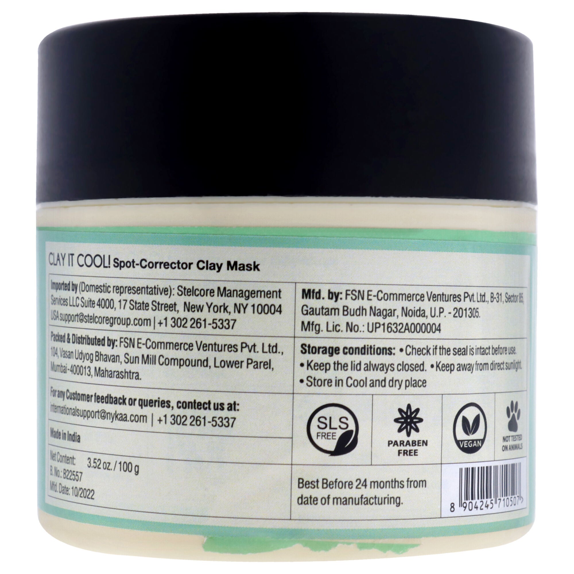 Clay It Cool Clay Mask - Spot Corrector by Nykaa Naturals for Women - 3.4 oz Mask, See Description, alternate image number 2