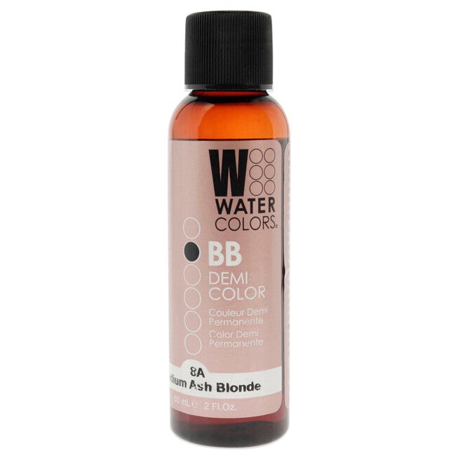 Watercolors BB Demi-Permanent Hair Color - 8A Medium Ash Blonde by Tressa for Unisex - 2 oz Hair Color, NA, hi-res image number null